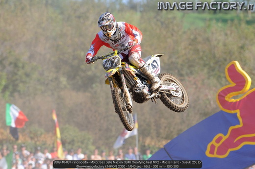 2009-10-03 Franciacorta - Motocross delle Nazioni 3246 Qualifying heat MX2 - Matiss Karro - Suzuki 250 LV